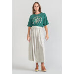 Jupe longue latoba argente gris