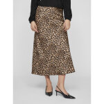 Jupe longue motifs lopard ellette marron ana