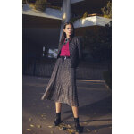 Jupe longue zoumba  motif animalier noir