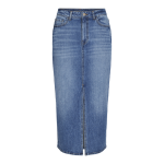Jupe midi en denim bleu moyen Jupe midi en denim bleu moyen