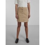 Jupe midi marron en coton Jupe midi marron en coton
