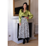 Jupe print zbre naomie multicolore en viscose