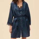 Kimono bleu  motif