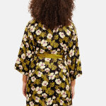 Kimono manches longues multicolore en viscose