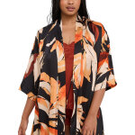 Kimono pyjama homewear - noir en viscose