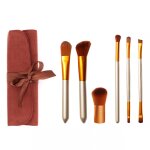 Kit de 6 pinceaux - gris & rose gold - teint & yeux Kit de 6 pinceaux - gris & rose gold - teint & yeux