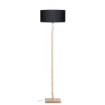 Lampadaire abat - jour noir tige bambou naturel noir fuji Lampadaire abat - jour noir tige bambou naturel noir fuji