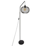 Lampadaire emie arc mtal noir