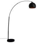 Lampadaire en métal noir h175 Lampadaire en métal noir h175