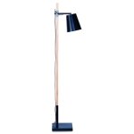 Lampadaire rglable bois et mtal noir sydney