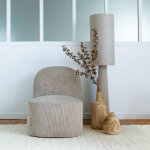 Lampadaire saturne lin