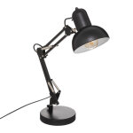 Lampe arc bren noir h55, 8cm