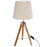 Lampe en bois trépied bambou runo Lampe en bois trépied bambou runo