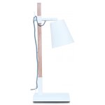 Lampe de bureau rglable bois et mtal blanc sydney