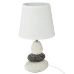 Lampe cramique avec 3 galets h33