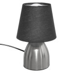 Lampe de chevet touch h19 gris ou noirvoir