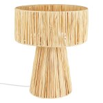 Lampe  poser orane raphia beige