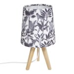 Lampe pieds bois abat - jour 13 x 13 jungle Lampe pieds bois abat - jour 13 x 13 jungle