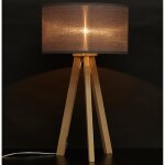 Lampe  poser trepied 'spring mini' avec abat - jour gris style scandinave