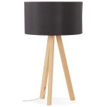Lampe  poser trepied 'spring mini' avec abat - jour noir style scandinave