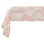 Linge de lit en coton clara feuillage rose pastel