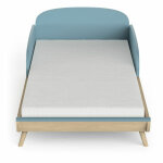 Lit enfant sans barreaux firmiana bleu orage et pin naturel