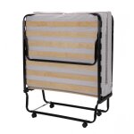 Lit pliant 90x190cm + matelas mousse 24kg et housse de protection