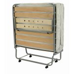 Lit pliant authentique gris en acier