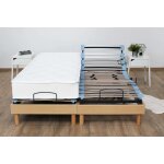 Lit de relaxation matelas mousse  mmoire de forme et sommier electrique  lattes htre ruhe
