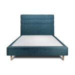 Lit avec t�te de lit lignes bouclette et sommier tapissier