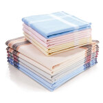 Lot de 12 mouchoirs homme fonc�s