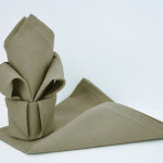 Lot de 12 serviettes de table unikakilot 12 serv 44x44 cm, kaki