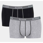 Lot de 2 boxers blanc et noir courts homme multicolore Lot de 2 boxers blanc et noir courts homme multicolore