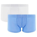 Lot de 2 boxers boy rouge & bleu cool plain by djemb� pomm'poire - blanc en coton