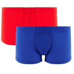 Lot de 2 boxers boy rouge & bleu cool plain by djemb� pomm'poire - rouge en coton