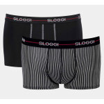 Lot de 2 boxers courts homme noir à rayure Lot de 2 boxers courts homme noir à rayure