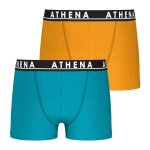Lot de 2 boxers garçon citypack easy color bleu en coton Lot de 2 boxers garçon citypack easy color bleu en coton