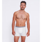 Lot de 2 boxer long homme blanc en coton