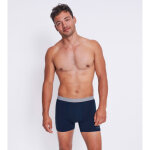 Lot de 2 boxer long homme marine en coton