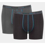 Lot de 2 boxers midi homme gris et noir