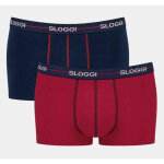Lot de 2 boxers rouge et noir courts homme multicolore Lot de 2 boxers rouge et noir courts homme multicolore
