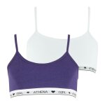 Lot de 2 brassi�res fille coton ultra doux athena fille violet
