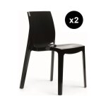 Lot de 2 chaises design anthr. victory