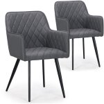 Lot de 2 chaises grises kent