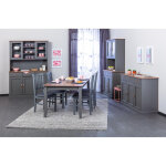 Lot de 2 chaises luzerna gris Lot de 2 chaises luzerna gris