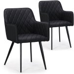 Lot de 2 chaises noires kent Lot de 2 chaises noires kent