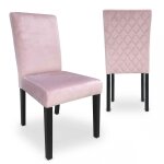 Lot de 2 chaises shaliman velours rose