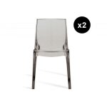 Lot de 2 chaises transparent lady