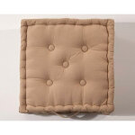 Lot de 2 coussins matelas capitons uni - beige