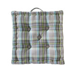 Lot de 2 coussins matelas capitons - gris perle